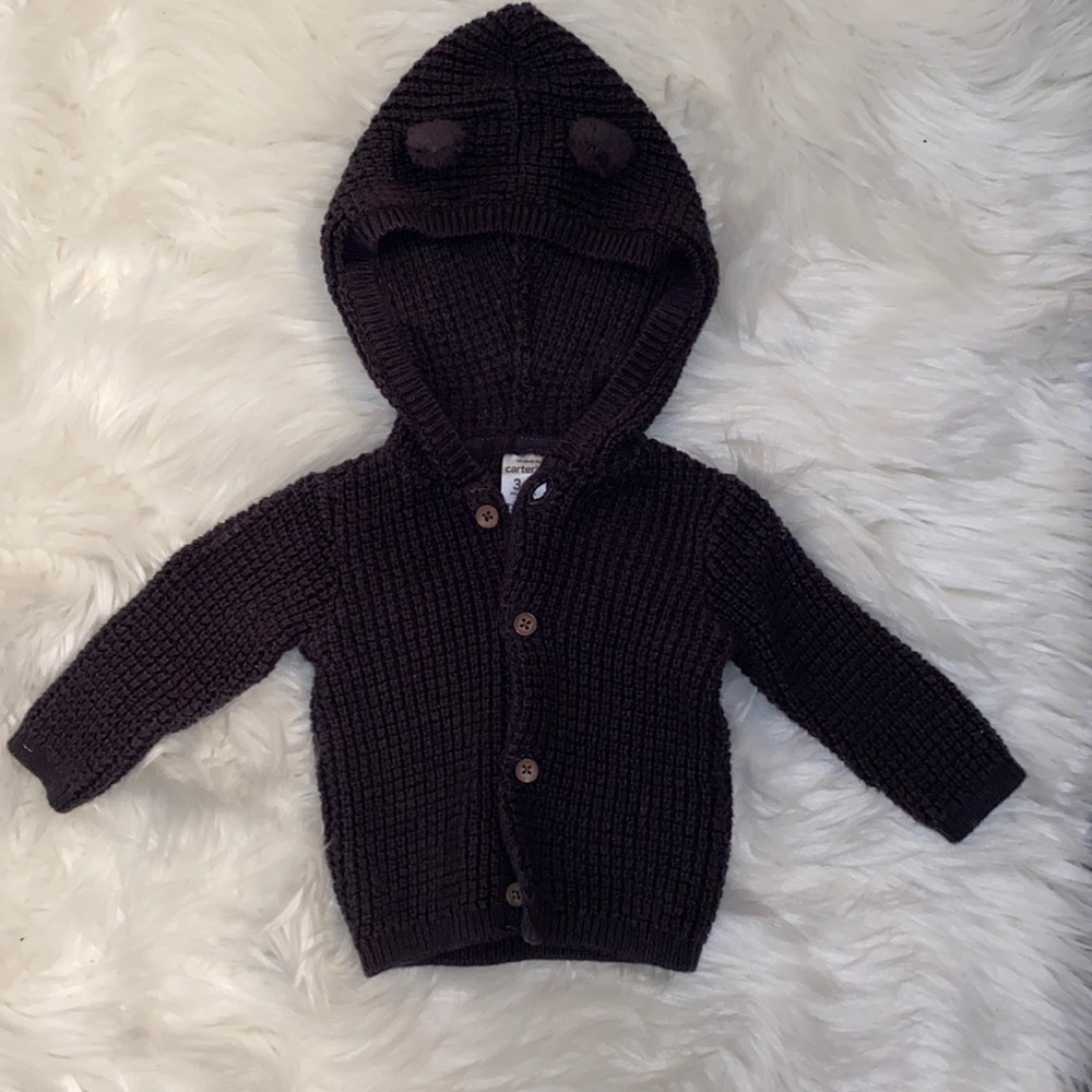 baby sweater with hoodie